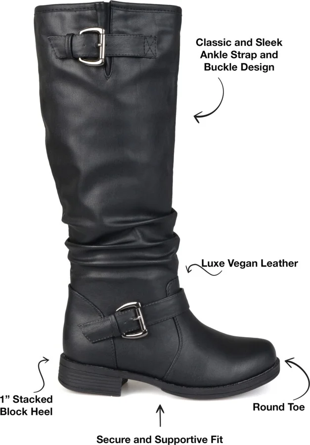 Journee Collection Women's Stormy Extra Wide Calf Knee High Riding Boots - Image 11