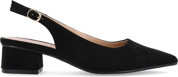 Journee Collection Women's Sylvia Block Heel Slingback Pumps - Image 2