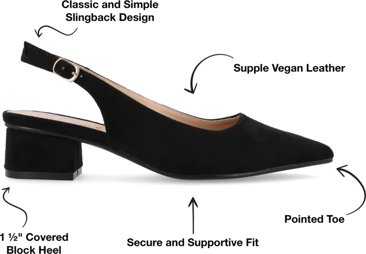 Journee Collection Women's Sylvia Block Heel Slingback Pumps - Image 6