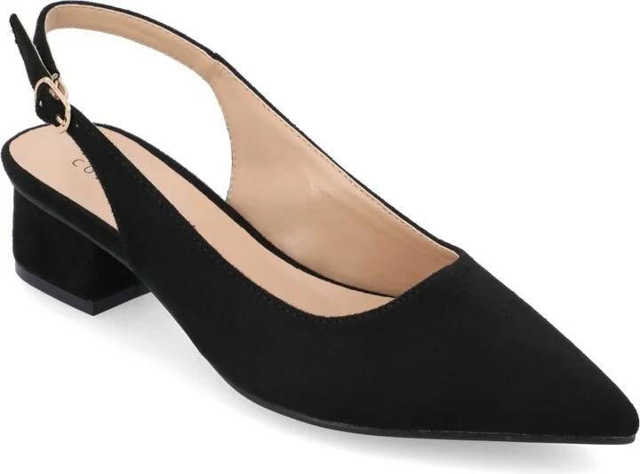 Journee Collection Women's Sylvia Block Heel Slingback Pumps