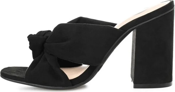Journee Collection Women's Tabithea Open Square Toe Block Heel Sandals Grey - Image 3