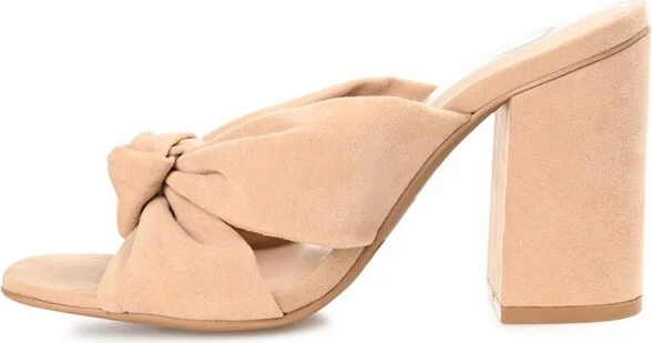 Journee Collection Women's Tabithea Open Square Toe Block Heel Sandals Grey - Image 5