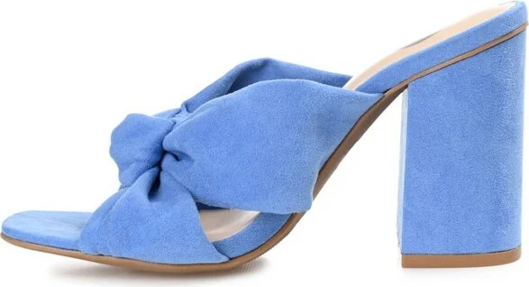 Journee Collection Women's Tabithea Open Square Toe Block Heel Sandals Grey - Image 7
