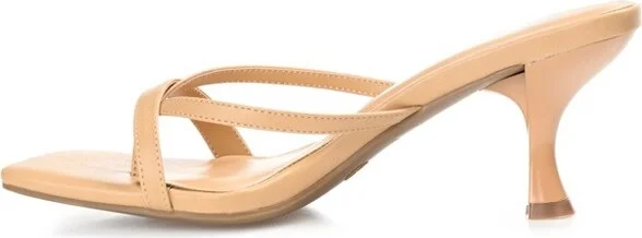 Journee Collection Womens Tallie Tru Comfort Foam Open Toe Mid Heel Pumps Tan 10 - Image 2