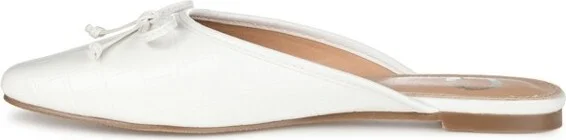 Journee Collection Women's Tammala Slip On Square Toe Mules Flats White - Image 3