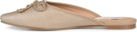 Journee Collection Women's Tammala Slip On Square Toe Mules Flats White - Image 5