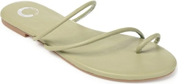 Journee Collection Womens Tanaya Slide Low Block Heel Sandals Green 10