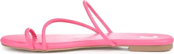 Journee Collection Womens Tanaya Slide Low Block Heel Sandals Magenta 8.5 - Image 2