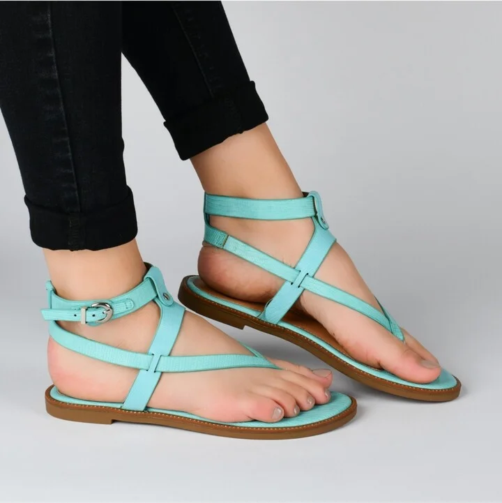 Journee Collection Women's Tangie Ankle Strap Flat Sandals - Image 11