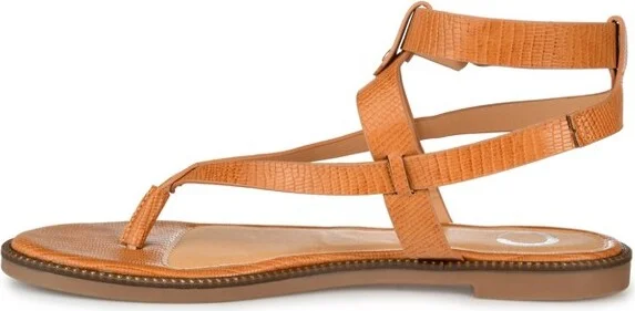 Journee Collection Women's Tangie Multi Strap Flat Sandals White - Image 2