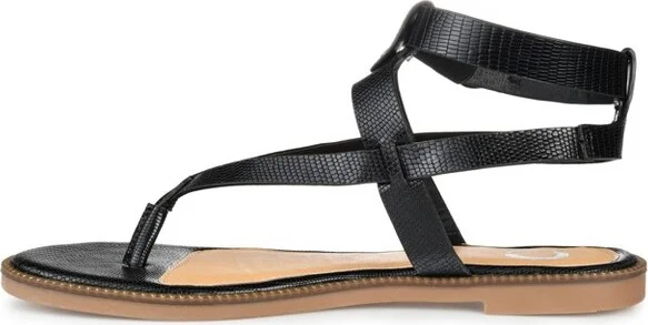 Journee Collection Women's Tangie Multi Strap Flat Sandals White - Image 4