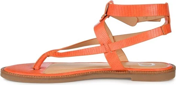 Journee Collection Women's Tangie Multi Strap Flat Sandals White - Image 5