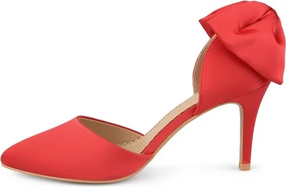 Journee Collection Women's Tanzi Pointed Toe Mid Heel Pumps Red - Image 10