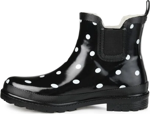 Journee Collection Women's Tekoa Block Heel Rain Boots Black - Image 5