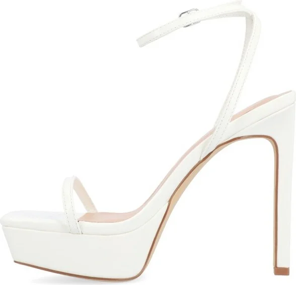 Journee Collection Women's Telilah High Heel Open Toe Pumps Tan - Image 2