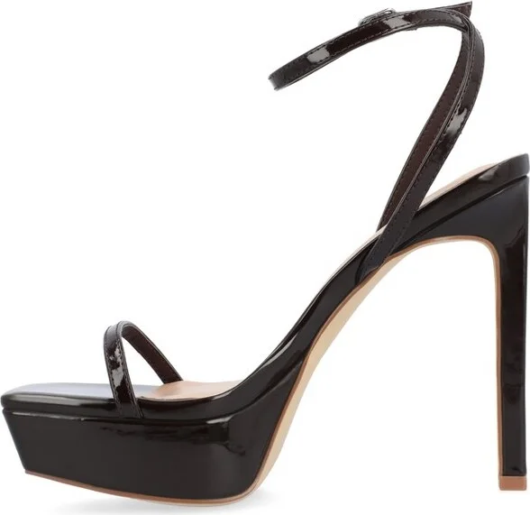 Journee Collection Women's Telilah High Heel Open Toe Pumps Tan - Image 4