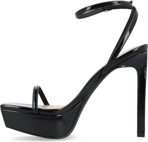 Journee Collection Women's Telilah High Heel Open Toe Pumps Tan - Image 6