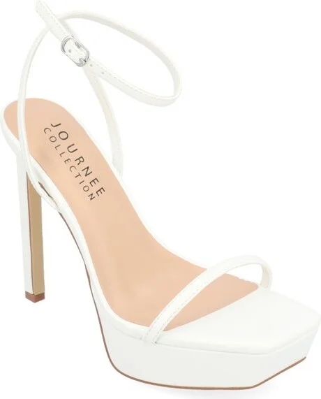 Journee Collection Women's Telilah High Heel Open Toe Pumps Tan