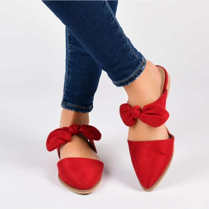 Journee Collection Women's Telulah Bow Slip On Flat Mules - Image 6