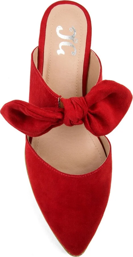 Journee Collection Women's Telulah Bow Slip On Flat Mules - Image 9