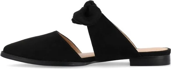 Journee Collection Women's Telulah Slip On Pointed Toe Mules Flats Red - Image 3