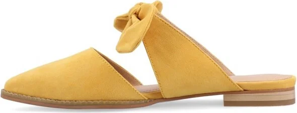 Journee Collection Women's Telulah Slip On Pointed Toe Mules Flats Red - Image 5