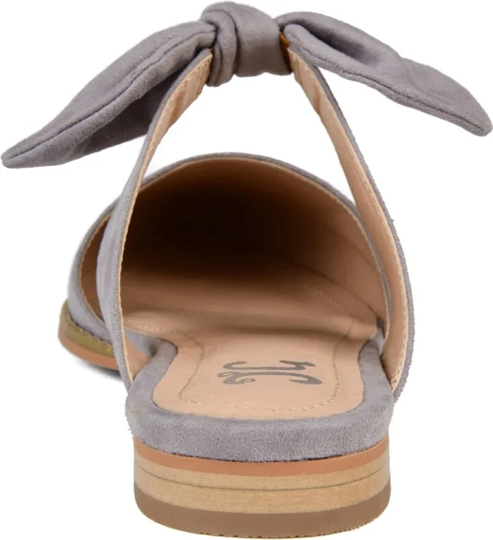 Journee Collection Women's Telulah Wide Width Bow Slip On Flat Mules - Image 3