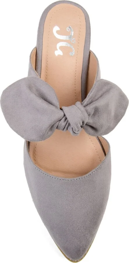 Journee Collection Women's Telulah Wide Width Bow Slip On Flat Mules - Image 4
