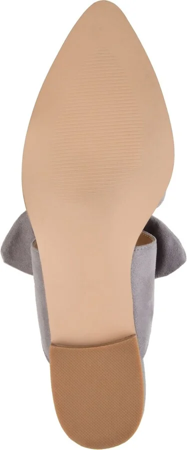 Journee Collection Women's Telulah Wide Width Bow Slip On Flat Mules - Image 5