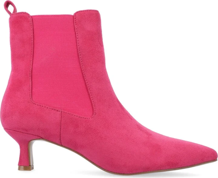 Journee Collection Women's Tenlee Pointed Toe Kitten Heel Dress Booties - Image 2
