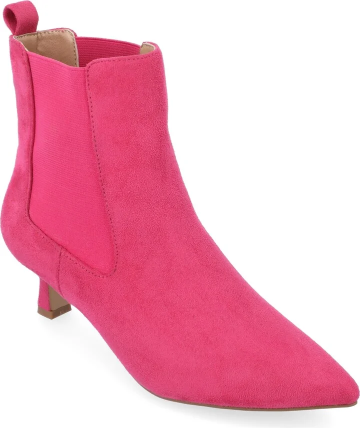 Journee Collection Women's Tenlee Pointed Toe Kitten Heel Dress Booties