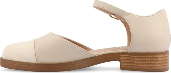 Journee Collection Women's Tesley Two Tone Mary Jane Flats, Tan - Image 2