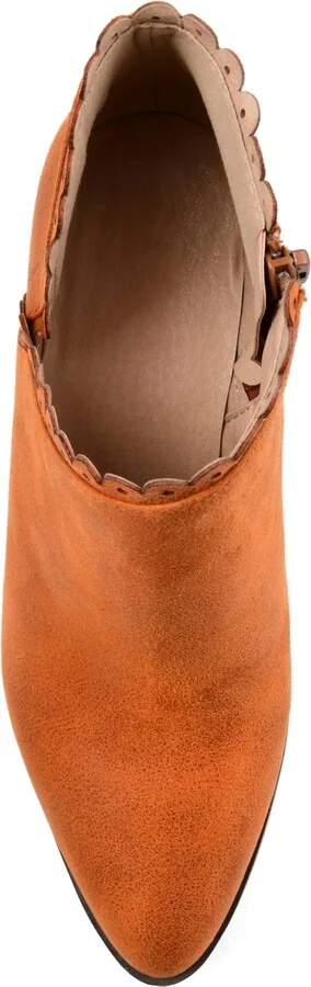 Journee Collection Women's Tessa Scalloped Block Heel Booties - Image 4