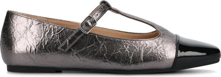 Journee Collection Women's Theah T-Strap Cap Toe Mary Jane Flats - Image 2