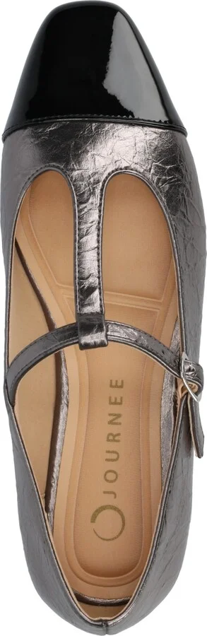 Journee Collection Women's Theah T-Strap Cap Toe Mary Jane Flats - Image 4