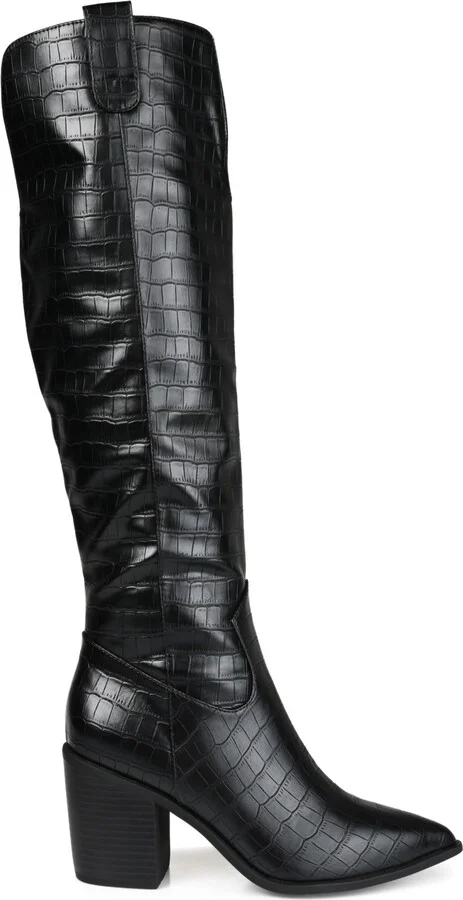Journee Collection Women's Therese Block Heel Knee High Dress Boots - Image 10
