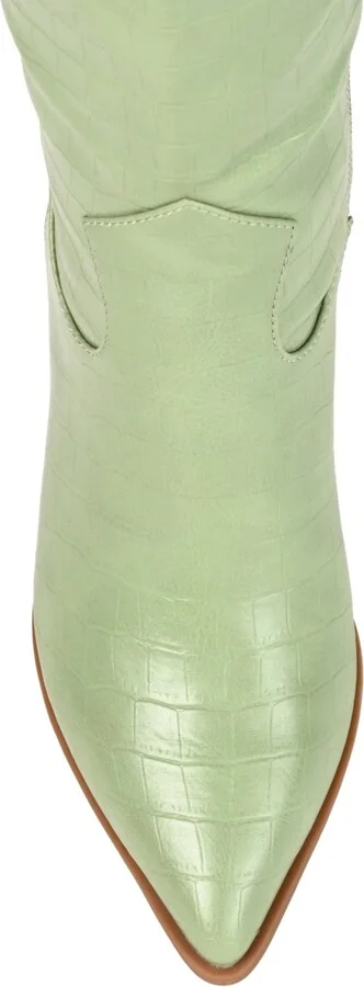 Journee Collection Women's Therese Extra Wide Calf Block Heel Knee High Dress Boots - Image 4
