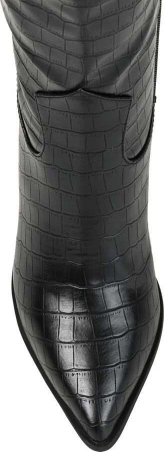 Journee Collection Women's Therese Wide Calf Block Heel Knee High Dress Boots - Image 4