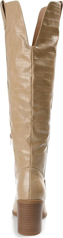 Journee Collection Women's Therese Wide Width Wide Calf Block Heel Knee High Dress Boots - Image 3