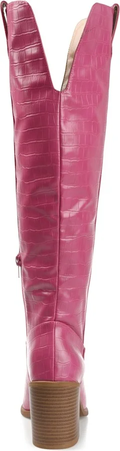 Journee Collection Women's Therese Wide Width Wide Calf Block Heel Knee High Dress Boots - Image 8