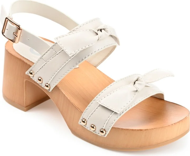 Journee Collection Women's Tia Bow Detail Platform Sandals