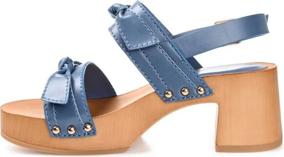 Journee Collection Women's Tia Double Bow Accent Clog Sandals Black - Image 5