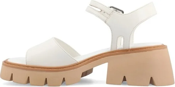 Journee Collection Women's Tillee Treaded Outsole Platform Sandals, Taupe - Image 3