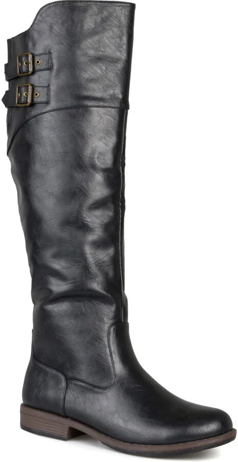 Journee Collection Women's Tori Extra Wide Calf Knee High Riding Boots