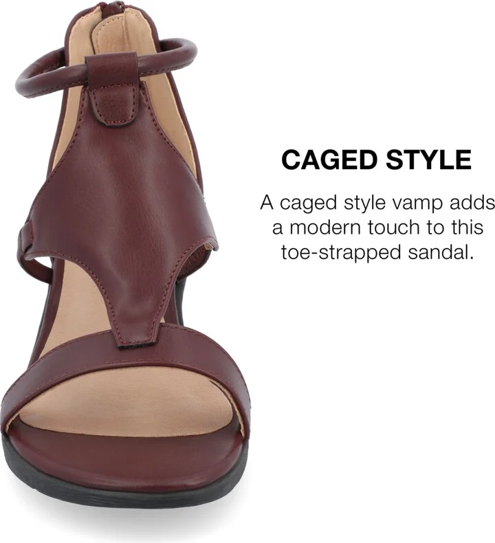 Journee Collection Women's Trayle Wedge Sandals - Image 6
