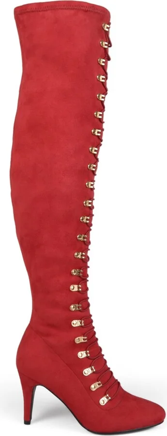 Journee Collection Women's Trill Lace Up Over The Knee Dress Boots - Image 2