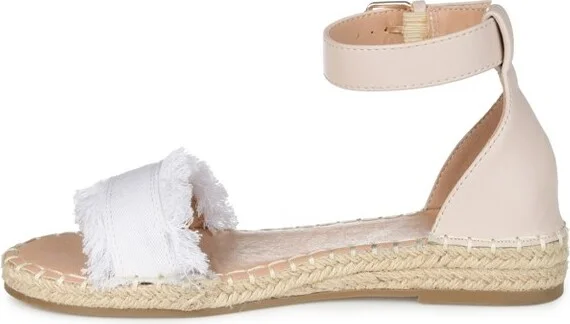 Journee Collection Women's Tristeen Espadrille Sliver Wedge Sandals Pink - Image 2
