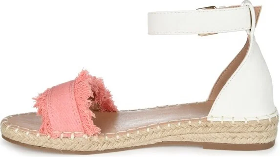 Journee Collection Women's Tristeen Espadrille Sliver Wedge Sandals Pink - Image 4