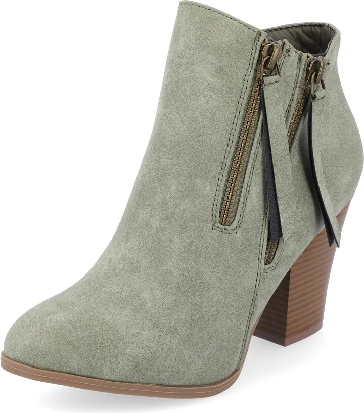Journee Collection Womens Tru Comfort Foam Vally Bootie Olive 8 Medium
