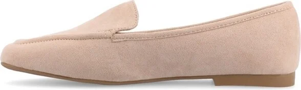 Journee Collection Women's Tullie Slip On Square Toe Loafer Flats Beige - Image 2